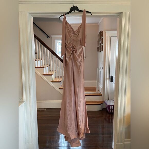 Cinderella Divine CD943 Off Shoulder Formal Prom Long Dress Mauve Size 4 - Picture 5 of 6